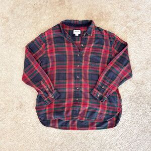 American Eagle Red, Blue, & Green Flannel